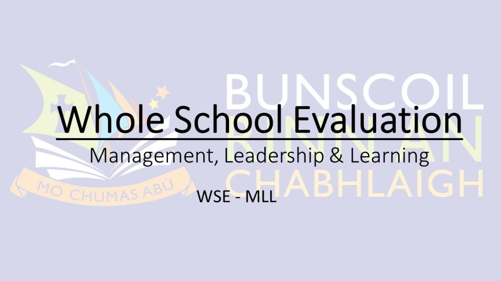 Whole School Evaluation Report Published